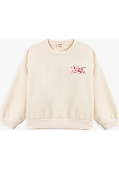 Koton Basic Sweatshirt Baskılı Detaylı Uzun Kollu Bisiklet Yaka Bej 3skg10104ak 3SKG10104AK052 Ekru Koton Basic Sweatshirt Baskılı Detaylı Uzun Kollu Bisiklet Yaka Bej 3skg10104ak 3SKG10104AK052 Ekru