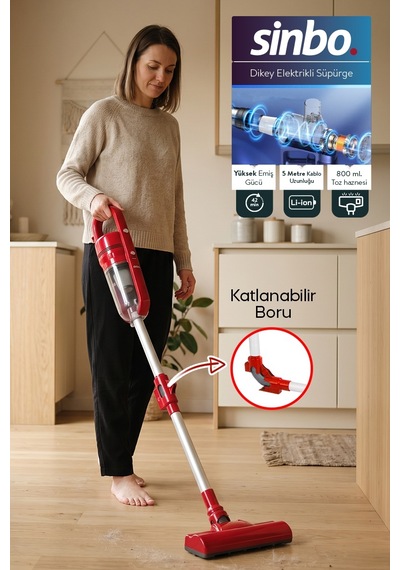 Sinbo SVC-8625 600 W Dikey Elektrikli Süpürge