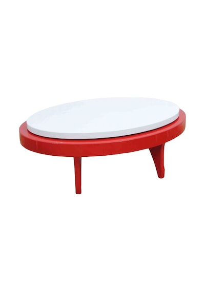 Orta Döner sehpa OVAL İNOVATİF Model Kayın Retro Ayak Mdf Tabla Parlak Beyaz ve Kırmız El Yapım Orta Döner sehpa OVAL İNOVATİF Model Kayın Retro Ayak Mdf Tabla Parlak Beyaz ve Kırmız El Yapım