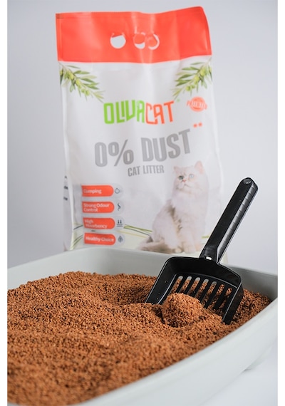Zeytin Çekirdeğinden Üretilen Doğal Tozsuz Kedi Kumu 7 L