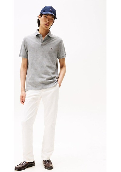 Tommy Hilfiger Erkek 1985 Regular Polo T-shirt-13315 Medıum Grey Heather