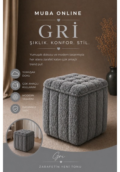 Yeni Sezon İthal Bouclé Kumaş İle Üretilmiş, Yumuşak Dokusu Ve Modern Tasarımıyla Yaşam Alanlarınıza Lüks Ve Konfor Katan Premium Puf. Gri - 872051172 Gri Yeni Sezon İthal Bouclé Kumaş İle Üretilmiş, Yumuşak Dokusu Ve Modern Tasarımıyla Yaşam Alanlarınıza Lüks Ve Konfor Katan Premium Puf. Gri - 872051172 Gri