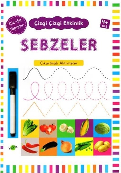 +4 Yaş Çizgi Çizgi Etkinlik Sebzeler Kukla Yayınları