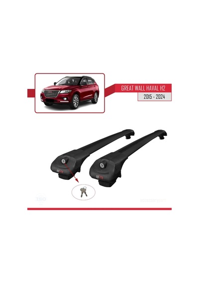Great Wall Haval H2 2015 Ve Sonrası İle Uyumlu Ace-1 Ara Atkı Tavan Barı Siyah