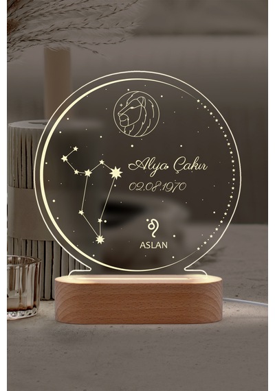 Astroloji Burç Temalı Kişiye Özel Led Gece Lambası Masif Ahşap Tabanlı Usb Kablolu Pleksi Led Gece Lambası Astroloji Burç Temalı Kişiye Özel Led Gece Lambası Masif Ahşap Tabanlı Usb Kablolu Pleksi Led Gece Lambası