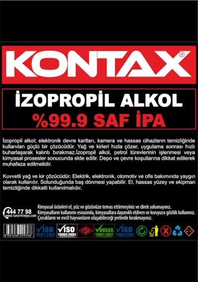 Kontax Saf İpa %99,9 İzopropil Alkol 500 Ml