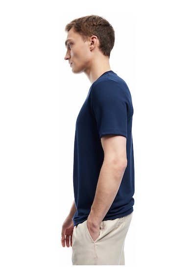 Koton Kısa Kollu Bisiklet Yaka Basic Slim Fit Tişört Lacivert 6wam10061hk Lacivert