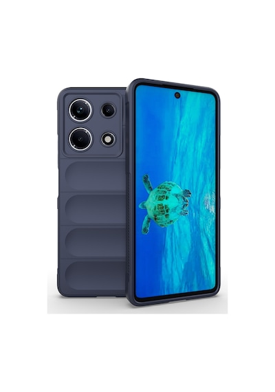 İnfinix Note 30 4g Kılıf Esnek Tpu Oyuklu Arka Yüzey Tasarımlı Zore Etnik Silikon Kapak Lacivert