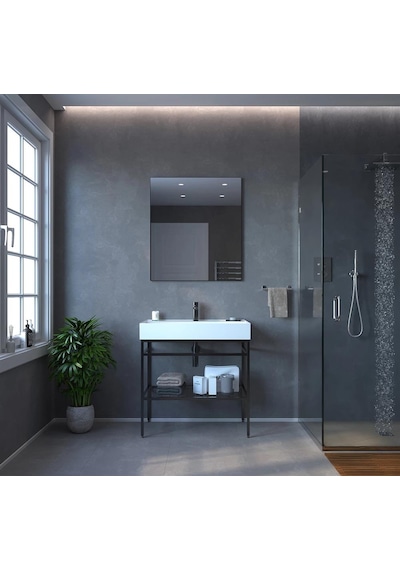 Orka Capetown 80 Takım Beyaz Lavabo Mat Sıyah Diğer