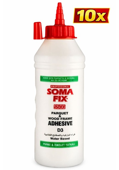 10 Adet Somafıx Parke Ve İskelet Tutkalı Yapıştırıcı 500 Ml Beyaz