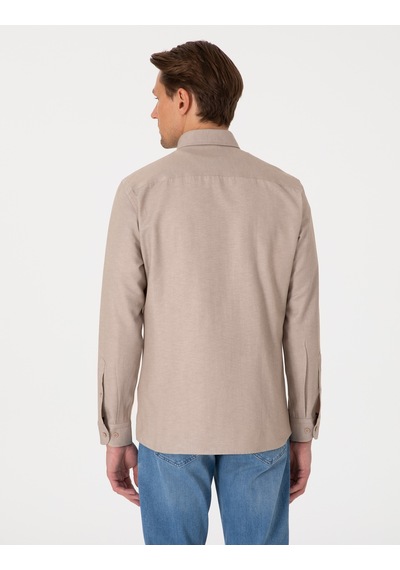 Pierre Cardin Erkek Vizon Gömlek Desenli 50306996-vr052 Vizon