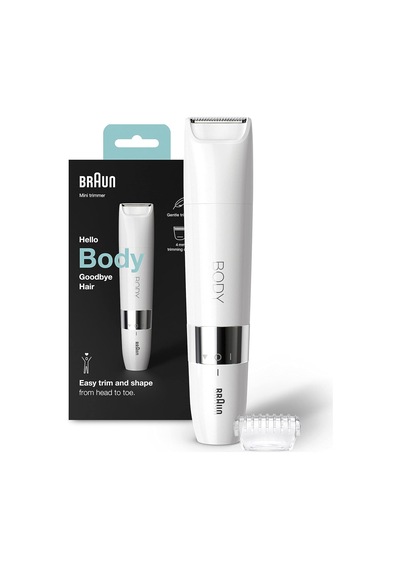 Body Mini Trimmer Bs1000 Vücut Tüy Kesme Makinesi + Düzeltici Tarak, Pil Ve Temizleme Fırçası