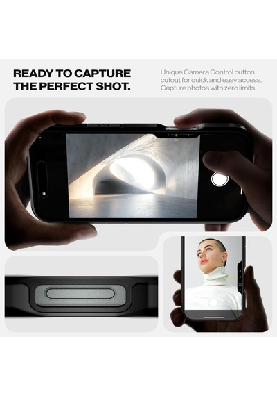 İphone 16 Pro Max İle Uyumlu Magsafe Kılıf Tough Armor Mag Fit Black - Acs08013