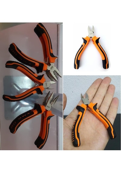 5 Li Set Mini Pense Seti Yan Keski Kargaburun Düz Ve Yıldız Torna