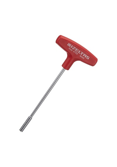 T Tipi Lokma Uçlu Tornavida, Kırmızı, 4 Mm