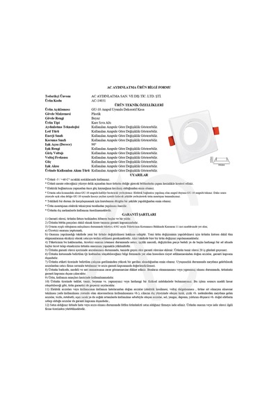 Gu10 Dekoratif Kare Plastik Kasa Beyaz 2 Adet