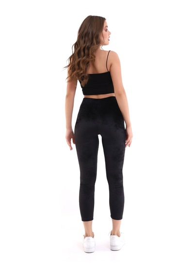 Winmoda34 Kadife Tayt Siyah