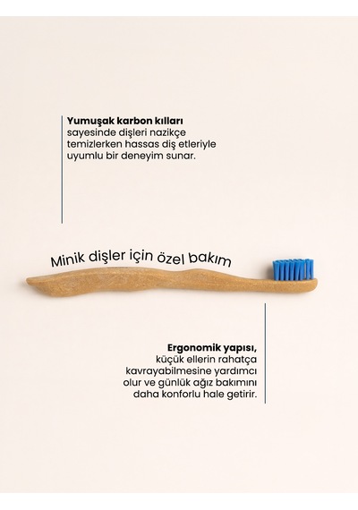 Vepa Elite Bio Ahşap Çocuk Diş Fırçası, Bez Ambalaj