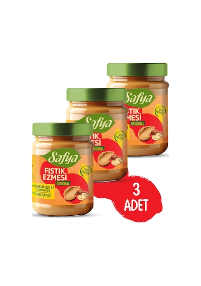 Safya Original Fıstık Ezmesi 320 Gr X 3 Adet