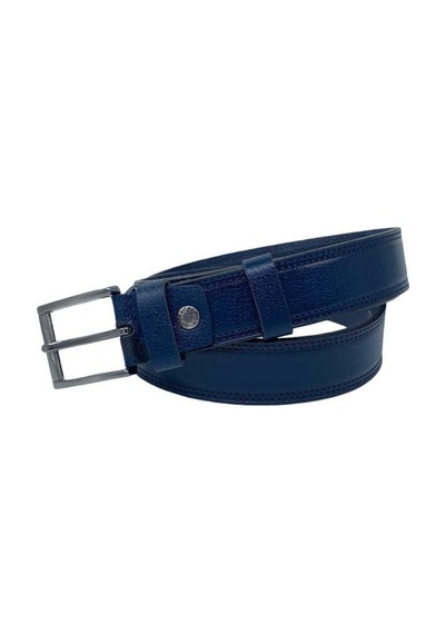 Süzer Deri Lacivert Hakiki Deri Dikişli 3.5 Cm.Lik Klasik Erkek Kemer - 305-