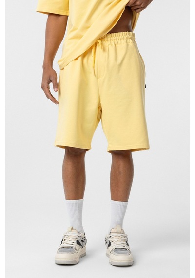 Basic Oversize Şort Takım Sarı