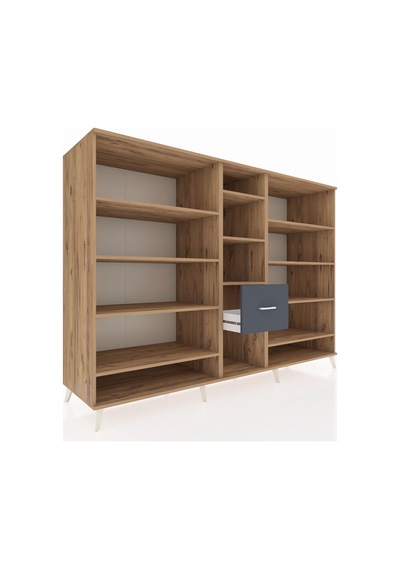 Kronos Dolap 11 Raflı 3 Çekmeceli 220x59x163 Çam-çam/antrasit Atlas Çam/antrasıt - Atlas Çam Kronos Dolap 11 Raflı 3 Çekmeceli 220x59x163 Çam-çam/antrasit Atlas Çam/antrasıt - Atlas Çam
