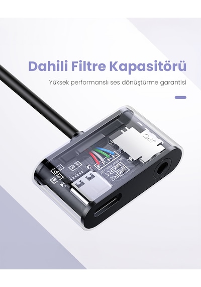 Ugreen Usb-c 3.5 Mm Kulaklık Ve Şarj Dönüştürücü, 50596 Diğer