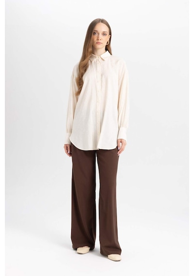 DeFacto Wide Leg Geniş Paça Esnek Belli Bağcıklı Basic Düz Palazzo Pantolon C5628AX24AUBN540