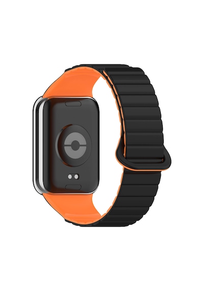 Xiaomi Mi Band 8 Pro Silikon Kordon Mkst Krd-105 Strap Kayış-siyah-turuncu