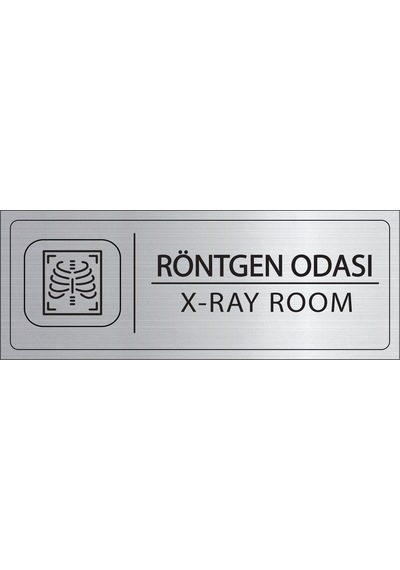 Mayeka Röntgen Odası İsimlik Gümüş Metal Kapı İsimliği Levhası Yönlendirme Tabelası