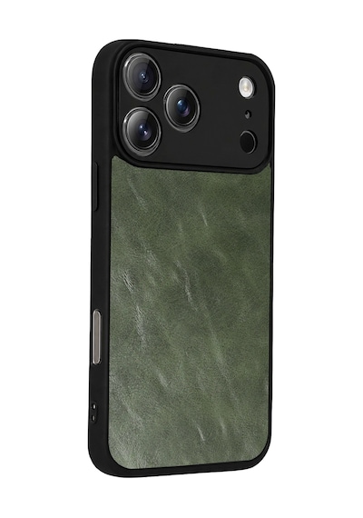 Apple iPhone Uyumlu 17 Pro Aras Deri Kapak - Yeşil Bzsxx00 1