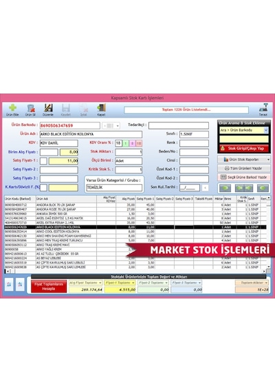 Barkodlu Market Satış Programı (Barpro Paket) (425092941)