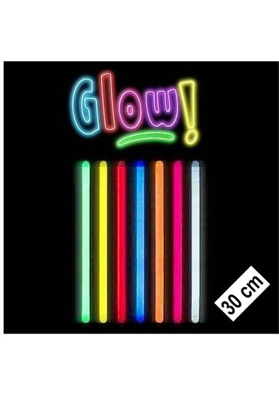 Karanlıkta Parlayan Fosforlu Glow Stick Kalın Çubuk 30 Cm 1   Adet