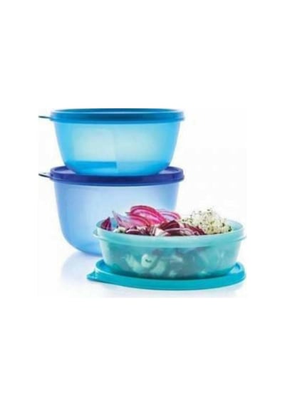 Buzdolabı Saklama Kabı 3lü Set Mucize Şeker Set Mavi