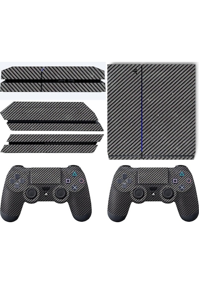 PlayStation 4 Siyah Carbon Fiber Kaplama Takımı Çınar Extreme