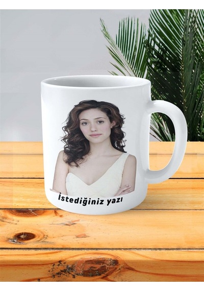 Emmy Rossum Baskılı Kupa Bardak Kişiye Özel Model 2 Çok Renkli