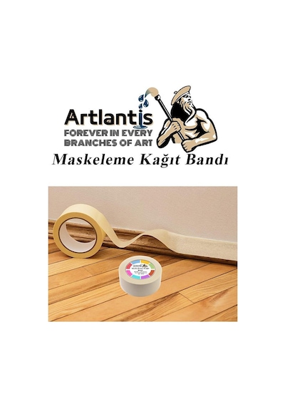 Maskeleme Bandı Kağıt Bant 38 Mm 25 Metre 1 Adet Boya Bantı Maskeleme Kağıt Bant Duvar Yağlı Boya Badana