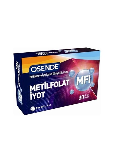 Osende Metilfolat & Iyot 30 Dil Altı Tableti