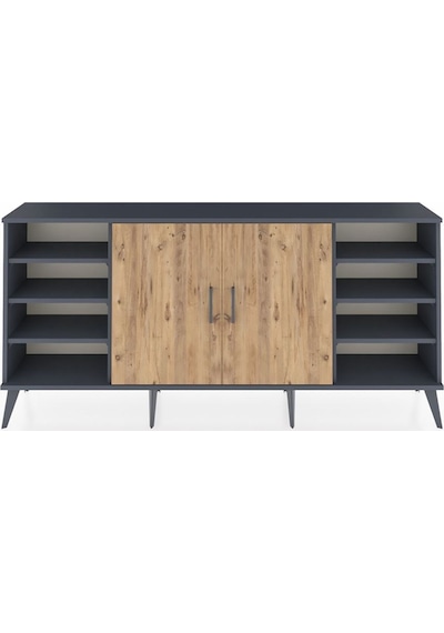 Arges Konsol 9 Raflı 2 Kapaklı 176x30x83 Antrasit-çam/antrasit Çam/antrasit Arges Konsol 9 Raflı 2 Kapaklı 176x30x83 Antrasit-çam/antrasit Çam/antrasit