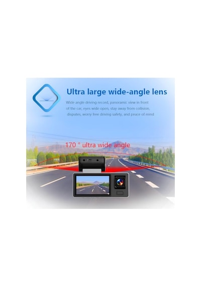 Hasuba 3 Kameralı Araç İçi Kamera Seti - 1080p Full Hd Wi-fi Destekli Araç Kameralı Güvenlik Sistemi, 170 Geniş Açı, Gece Görüşlü Kabin Ve Su Geçirmez Arka Park Kamerası, Wdr Araç Dvr 361