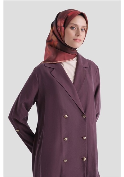 Armine Saf İpek Twill Eşarp 9603d 33 Zeytin Kahve