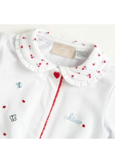 Chicco Kız Bebek Önden Açılan Tulum 09101141000000 000033 Beyaz