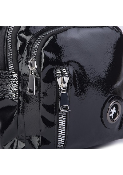 Nas Bag Kadın Dönüştürülebilir Sırt Ve Omuz Çantası Şık Geniş Fermuarlı Çanta 24x31x14 Cm Siyah Krsk Rugan Çok Renkli Nas Bag Kadın Dönüştürülebilir Sırt Ve Omuz Çantası Şık Geniş Fermuarlı Çanta 24x31x14 Cm Siyah Krsk Rugan Çok Renkli