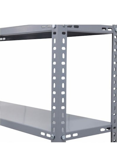 Raf Burada  4 Katlı Duble Galvaniz Çelik Raf - Depo, Arşiv, Kiler, Dosya, Market Rafı-31x60x200 cm- 0.70 mm