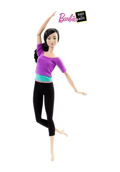 Barbie Mor Tişörtlü Sonsuz Hareket Bebeği Dhl84