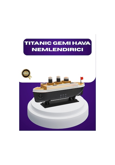 Titanik Gemi Tasarımlı Led Işıklı Hava Nemlendirici Buhar Efektli Oda Difüzörü