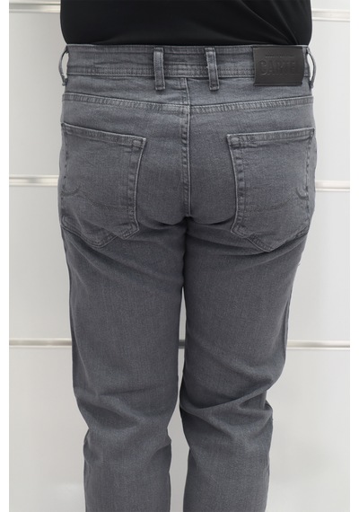 Denim Cartel Dmctekstil Erkek Gri Yüksek Bel Rahat Kalıp Boru Paça Jean Pantolon Gri