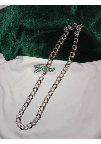 Tiptop/ Gümüş Renk Samanyolu Zincir Çelik Choker Kolye - Bileklik- Halhal Set Gümüş
