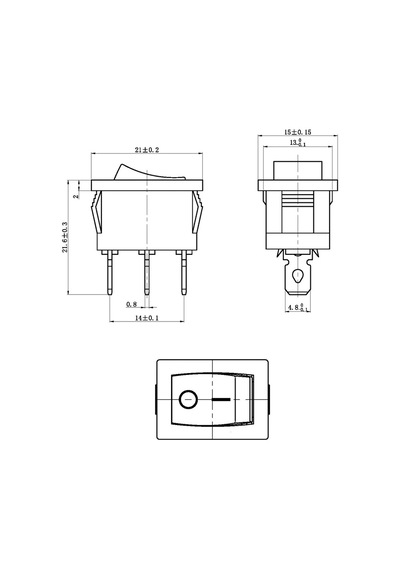 Ic-125 Mini Işıksız Yaylı Anahtar Off-mom 3p