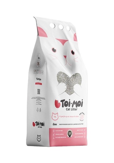 Toi Moi Bebek Pudralı İnce Taneli Topaklanan Bentonit Kedi Kumu 10 Lt